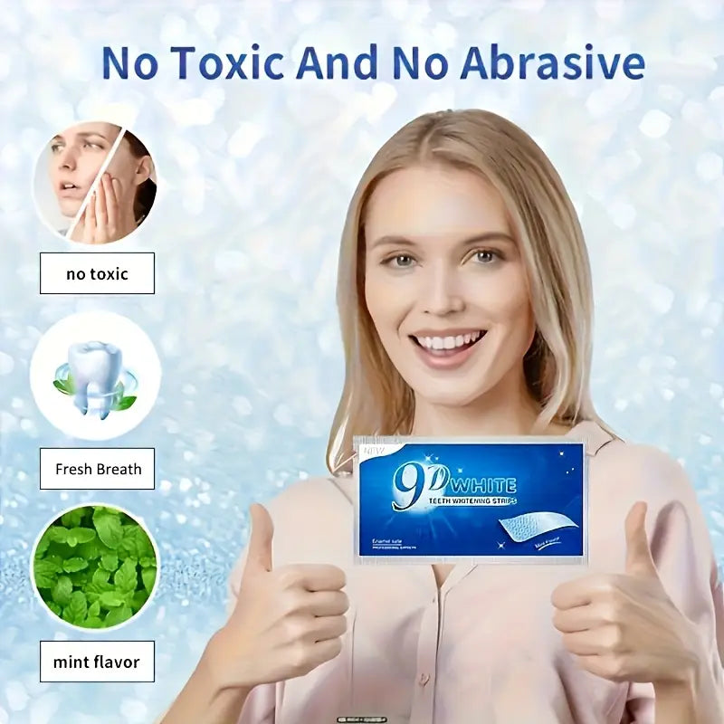 Alluvé™ 9D Teeth Whitening Strips – Professional Home Whitening Kit