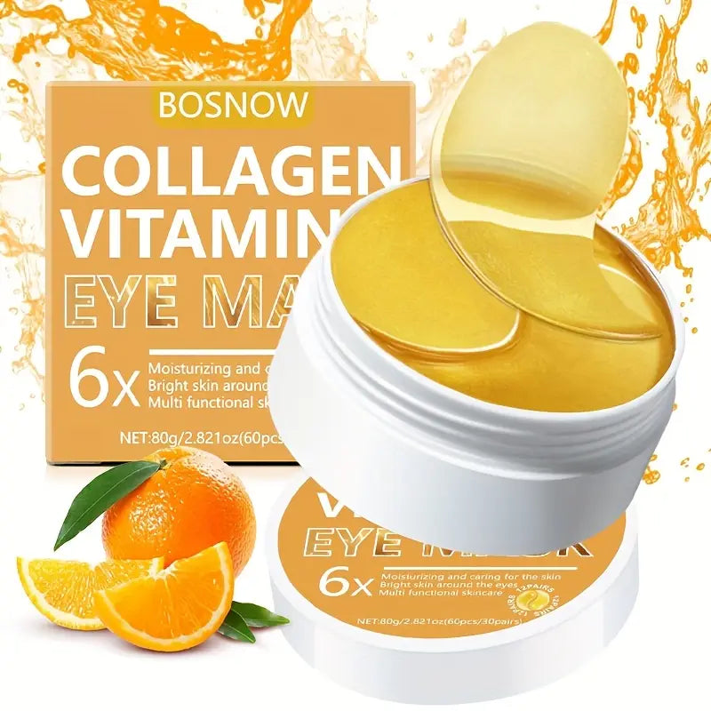 Alluvé™ Collagen + Vitamin C Eye Masks – 60 Hydrating Patches