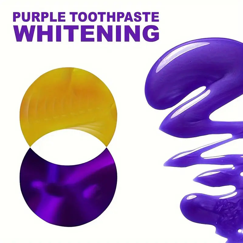 Alluvé™ SmileKit Purple Whitening Toothpaste – Instant Colour-Correcting Glow Paste