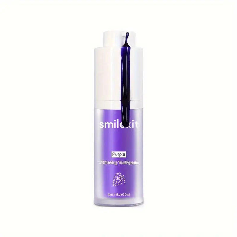 Alluvé™ SmileKit Purple Whitening Toothpaste – Instant Colour-Correcting Glow Paste